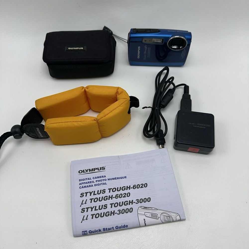 Olympus Stylus Tough-3000 Blue Digital Camera - 12.0 MP 3.6x Zoom - Tested
